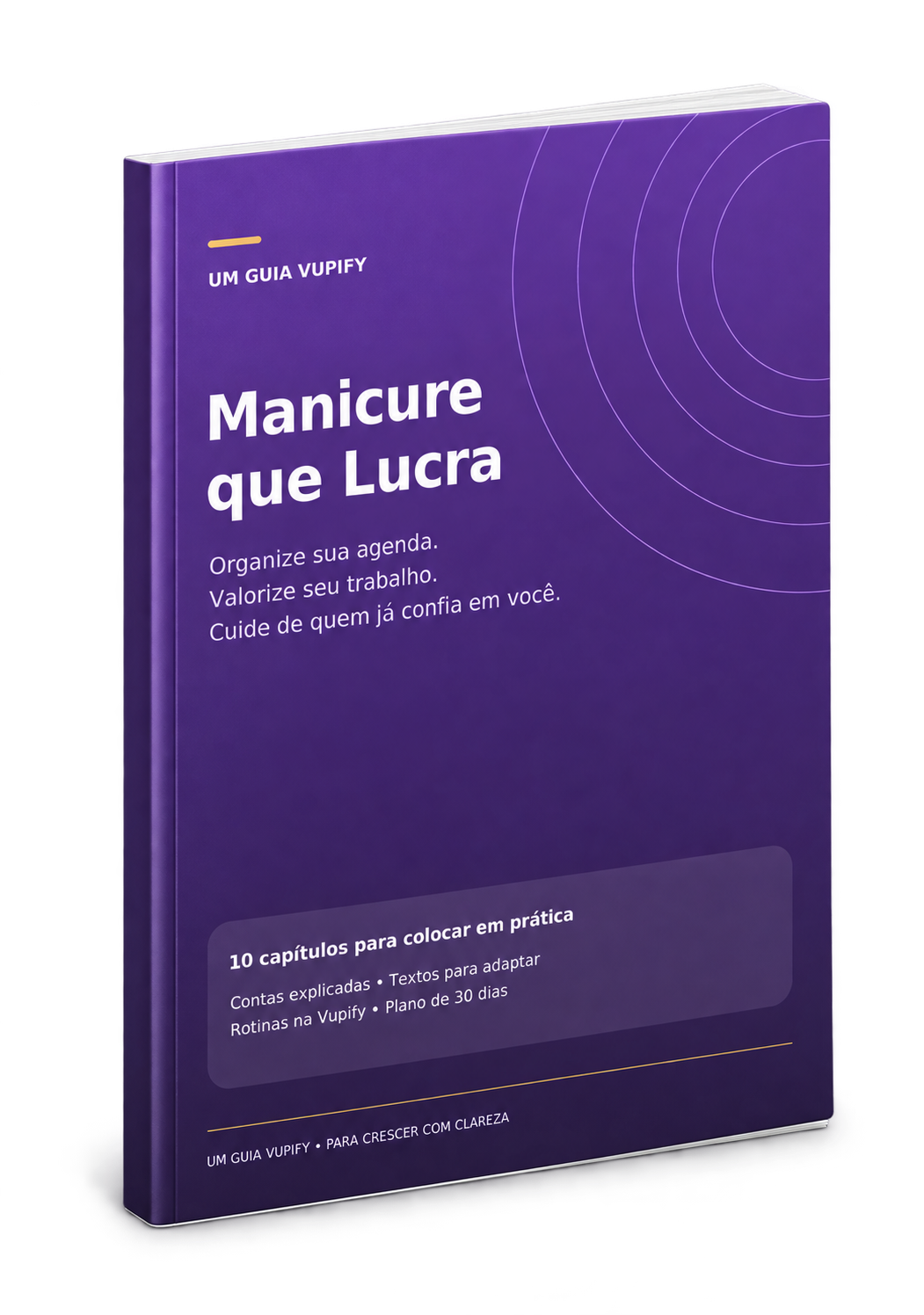 Mockup do e-book Manicure que Lucra, com a capa original